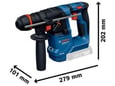 BOSCH PROFESSIONAL akumulatorsko vrtalno kladivo GBH 18V-18 X, Solo, 0611927100