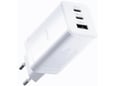 ALLITY polnilec ATC-01 GaN, 65W, 2x USB Type-C, 1x USB Type-A, bela