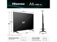 HISENSE televizor 58A6Q, LED, 4K UHD, VIDAA, 147 cm