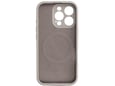 ONASI silikonski ovitek Mat Liquid z MagSafe za iPhone 16 Pro, siva