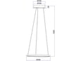 Globo-Lighting viseča LED svetilka RALPH 19W 3000K
