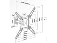 SUPERIOR stenski nosilec za TV SUPSTV017, 58-139 cm, do 30 kg