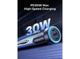 UGREEN avtomobilski polnilec 45843, 30 W, PD, 2x USB-C, 1x USB-A