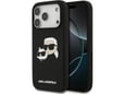 KARL LAGERFELD silikonski ovitek za iPhone 17 Pro, črna, KLHMP17LSKCHPPLK