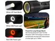 LEDLENSER ročna baterijska svetilka P9R Core LEP, 1000 lm, črna