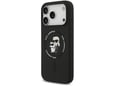 KARL LAGERFELD ovitek MagSafe za iPhone 17 Pro, črna, KLHMP17LSCMKCRHK