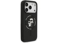KARL LAGERFELD ovitek MagSafe za iPhone 17 Pro, črna, KLHMP17LSCMKCRHK