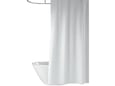 PRIRESA zavesa za tuš WHITE 180x200 cm | Vodoodporna tekstilna kopalniška zavesa s potiskom + 12 plastičnih obročev