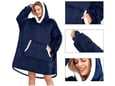 COZY pulover in odeja z rokavi v enem - Temno modra