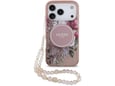 GUESS ovitek MagSafe Flowers za iPhone 17 Pro Max, rožnata, GUHMP17XHFWBRCESP