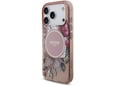 GUESS ovitek MagSafe Flowers za iPhone 17 Pro Max, rožnata, GUHMP17XHFWBRCESP
