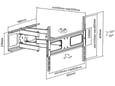 MYWALL stenski nosilec za TV HF 20WL, 94-177 cm, do 50 kg