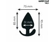 ADDICTED TOYS analni čep Silicone Size XL, silikon, črna, 9,5 cm