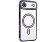 ONASI silikonski ovitek Luxury MagSafe za iPhone 17 Air, prozorna vijolična