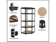 ePRO Metalna polica ugaona premium 180x70x30 metal-drvo 875kg (5x175kg)