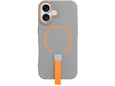 ONASI ovitek za silikonski MagSafe iPhone 16 Pro, sivo-oranžen