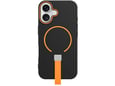 ONASI ovitek za silikonski Mat Liquid MagSafe iPhone 17, črno-oranžen