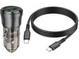 BOROFONE avtomobilski polnilec BZ325, 38 W, PD, QC 3.0, 1x USB-C, 1x USB-A
