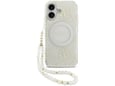 GUESS ovitek za TPU MagSafe Flowers Electro iPhone 17, bel