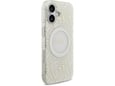 GUESS ovitek za TPU MagSafe Flowers Electro iPhone 17, bel