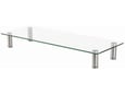 GEMBIRD stojalo za monitor MS-TABLE-GM-01, 58x21x9 cm, do 20 kg, kaljeno steklo
