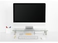 GEMBIRD stojalo za monitor MS-TABLE-GM-01, 58x21x9 cm, do 20 kg, kaljeno steklo