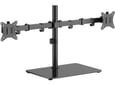 GEMBIRD nosilec za 2 monitorja MS-D2ST-01, do 32", do 9 kg, kovina, kaljeno steklo