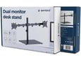 GEMBIRD nosilec za 2 monitorja MS-D2ST-01, do 32", do 9 kg, kovina, kaljeno steklo