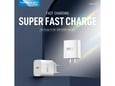 Kućni punjač KONFULON C87c + DL50, 30W, sa PD kablom Type C na iPhone lightning beli