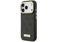 Maska za iPhone 17 Pro Guess 4G Logo Plate MagSafe crna