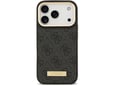 Maska za iPhone 17 Pro Guess 4G Logo Plate MagSafe crna