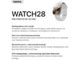 Smart watch REMAX Watch28 42mm sivi
