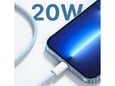 Kabel Braided PD Type-C na Lightning 20W beli