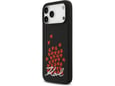 Maska za iPhone 17 Pro Max Karl Lagerfeld Silicone Heart Sign Logo MagSafe Case crna