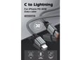 Data kabl LDNIO LC441I 30w, Type C na iPhone lightning sivi 1m