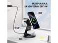 Desktop držač za mobilni telefon magnetic ZJ02 3u1 (wireless punjač za mobilni telefon, slušalice i Apple smart watch)