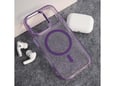 Maska za iPhone 17 Pro ljubičasta Mag Case Glitter