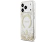 Maska Guess Resin Bottom Glitter MagSafe zaiPhone 17 Pro zlatna