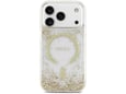 Maska Guess Resin Bottom Glitter MagSafe zaiPhone 17 Pro zlatna