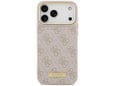 Maska za iPhone 17 Pro Max Guess 4G Logo Plate MagSafe pink