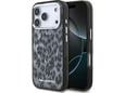 Maska Karl Lagerfeld IML Leopard Pattern MagSafe do iPhone 17 Pro crna