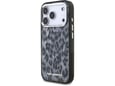 Maska Karl Lagerfeld IML Leopard Pattern MagSafe do iPhone 17 Pro crna