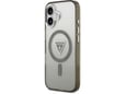 Maska za iPhone 17 Guess IML Gradient Triangle Logo MagSafe siva