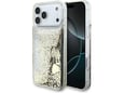 Maska za iPhone 17 Pro Max Guess Liq Glitter 4 Charms zlatna