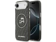 Maska za iPhone Air Karl Lagerfeld IML Glitter Karl & Choupette Heads Logo MagSafe crna