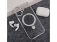 Maska za iPhone 17 Berlia Clear Bracket Magnetic srebrna