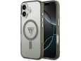 Maska za iPhone 17 Guess IML Gradient Triangle Logo MagSafe siva