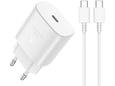 JELLICO polnilec s kablom EU25, 25 W, QC, PD, USB-C