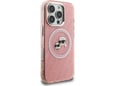 KARL LAGERFELD ovitek za MagSafe iPhone 16 Pro Max, roza