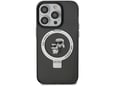 KARL LAGERFELD ovitek za MagSafe Karls Full Body iPhone 16 Pro Max, prozorno črn